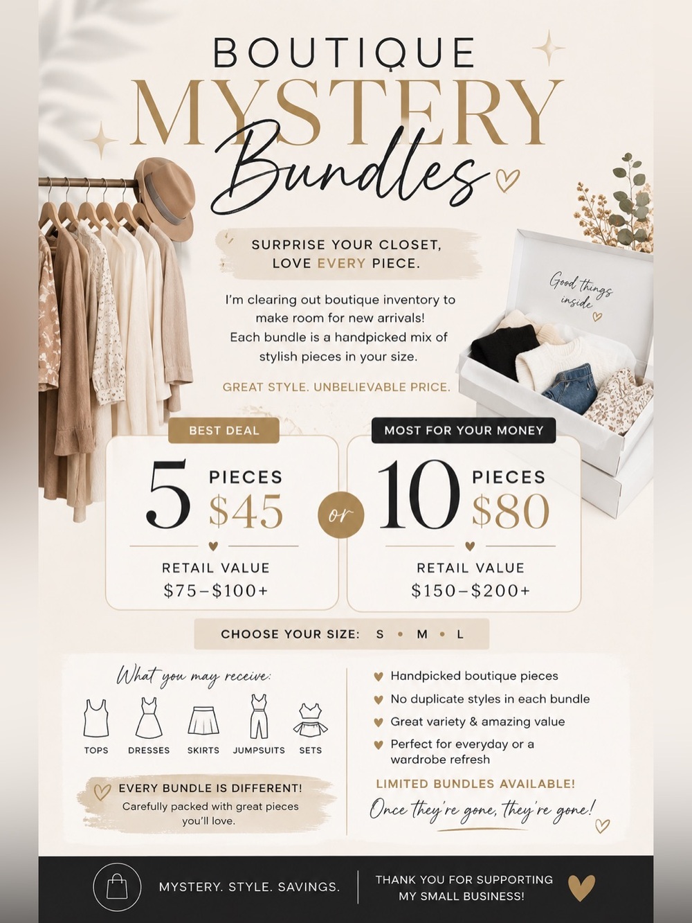 Boutique Mystery Bundle 5 Pieces
